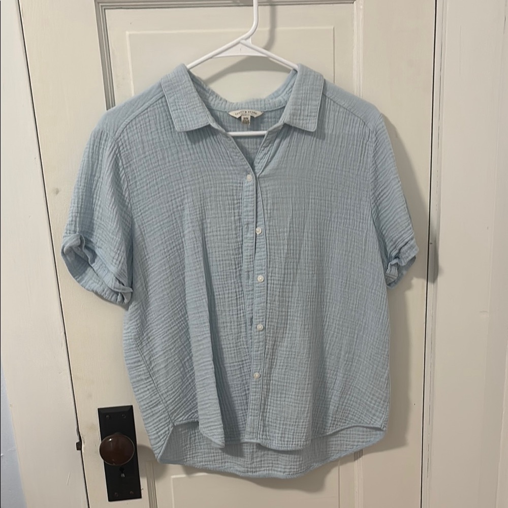 Lucky Brand Blue Casual Button Down Shirt
